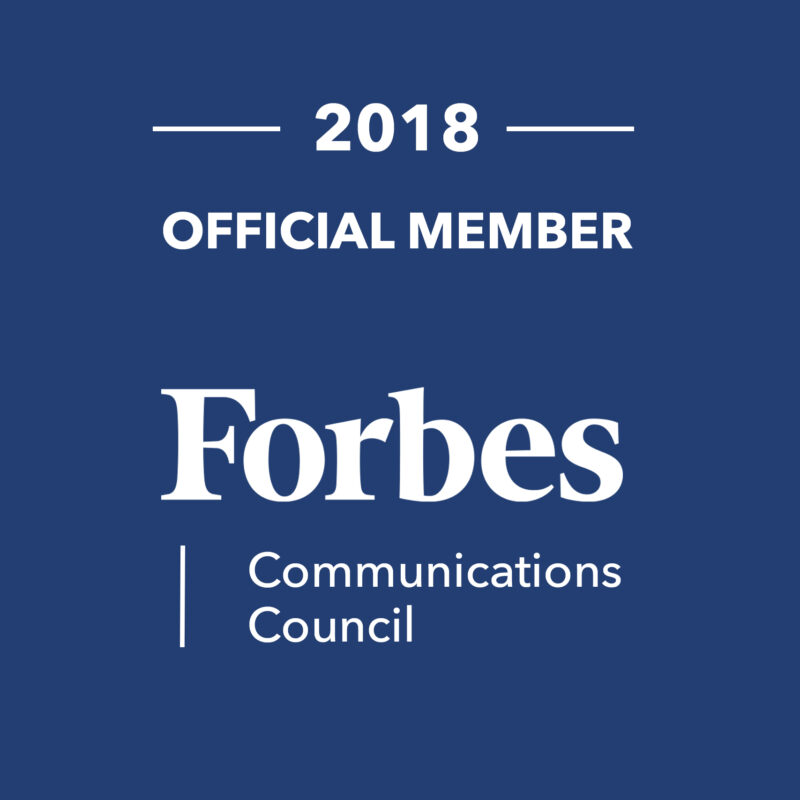 2018 Official Member Forbes Communications Council on blue