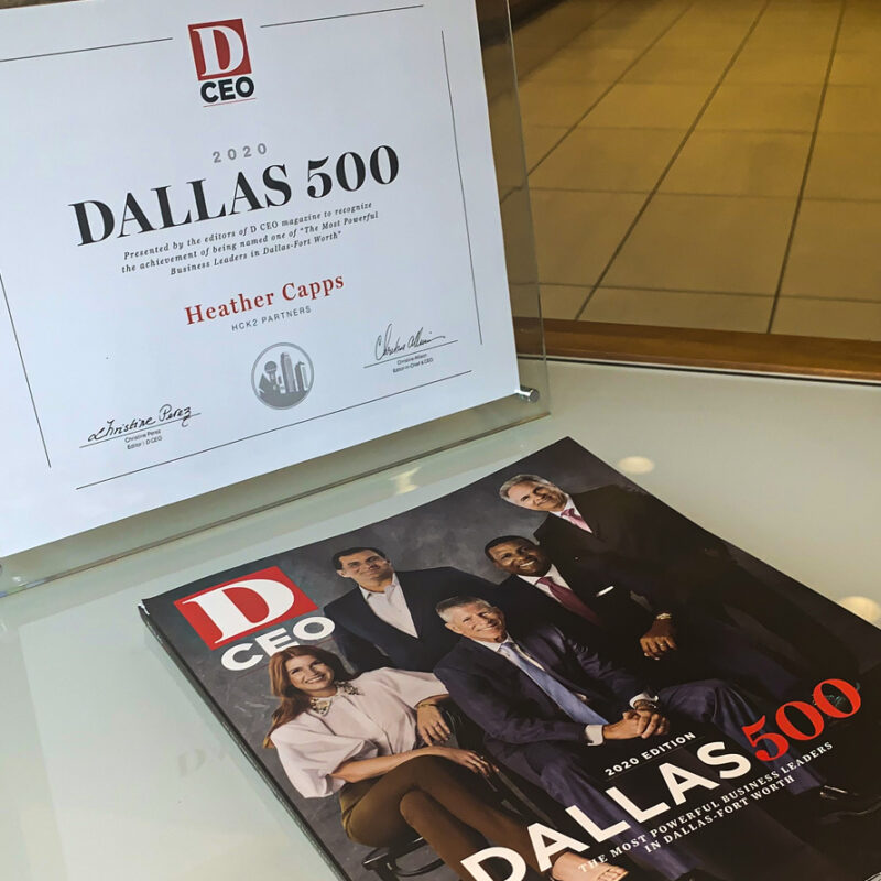 D CEO Dallas 500 Cover and certificate for Heather Capps