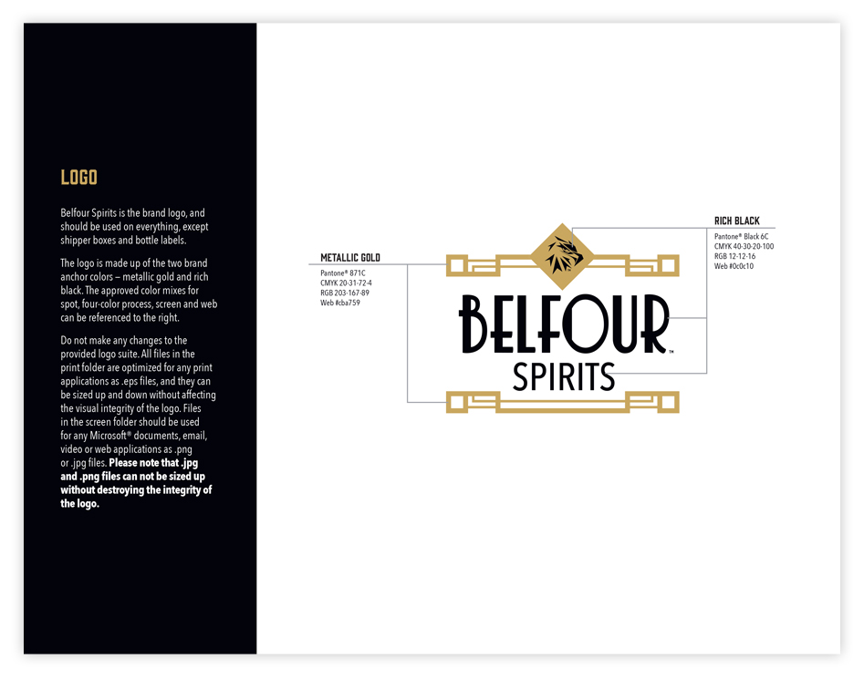Belfour Brand Guide - Logo color breakdown