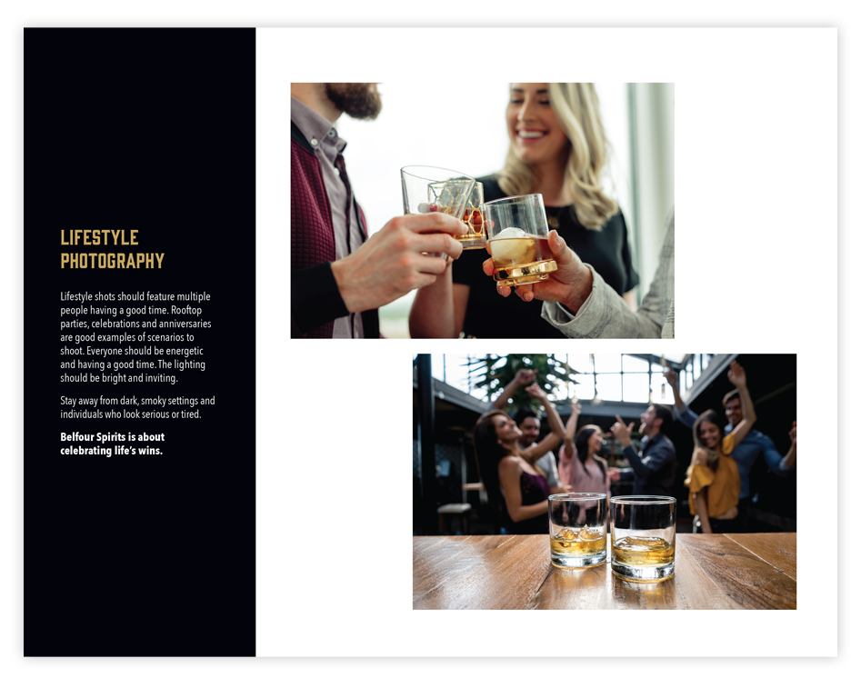 Belfour Brand Guide - Lifestyle Photography guidelines and examples
