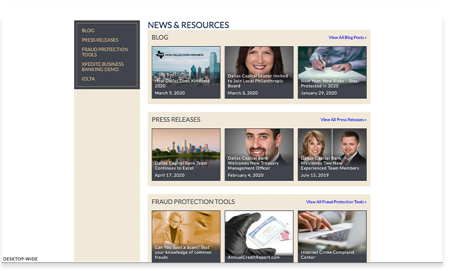 Dallas Capital Bank - News Page