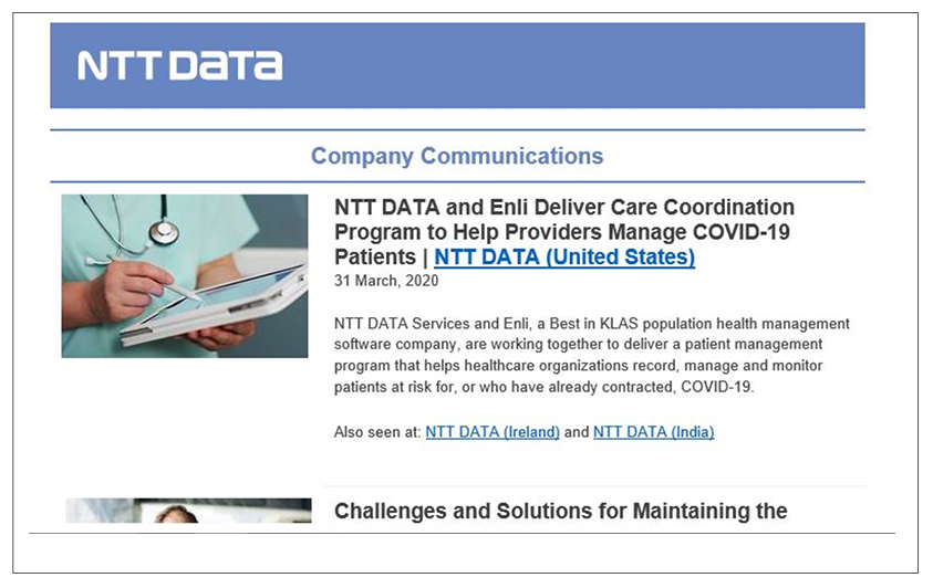 NTT Data - In the News Email